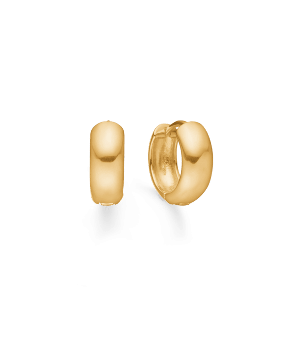 STUDIO Z LUMIN PLAIN ØRERINGE I FORGYLDT SØLV - 7210370