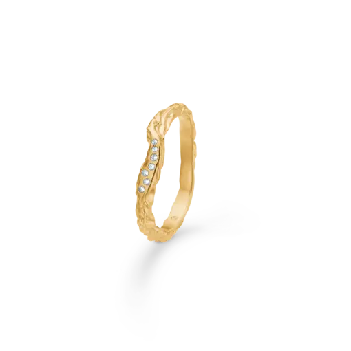 STUDIO SØLVFORGYLDT RING GLINT - 7247934