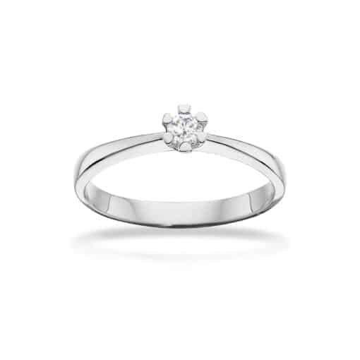 VIDA RING I 8 KARAT HVIDGULD MED 0,10 CARAT BRILLANT - 7814,10