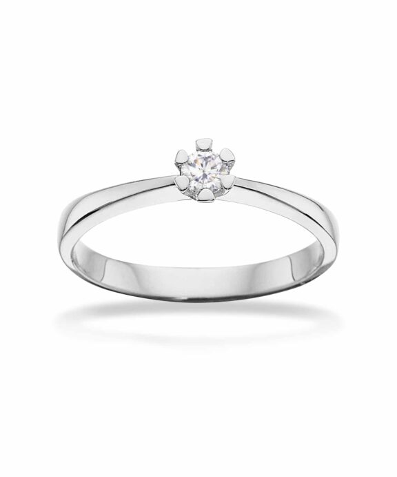 VIDA RING I 8 KARAT HVIDGULD MED 0,10 CARAT BRILLANT - 7814,10