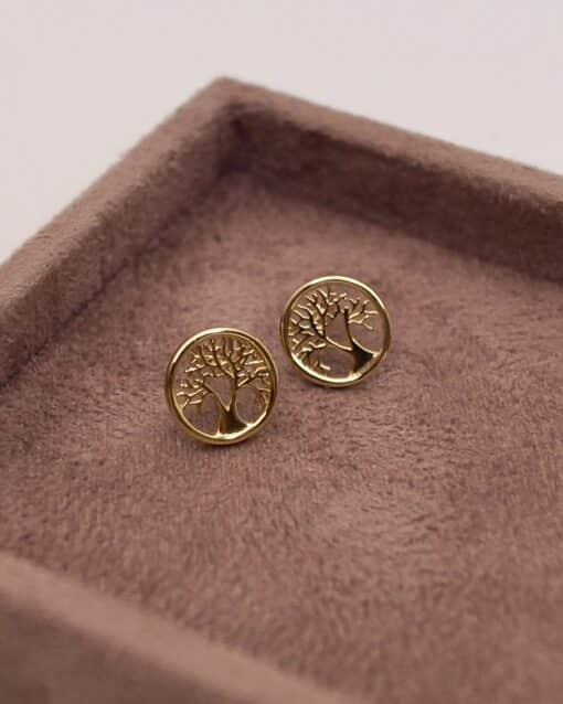 CHRISTOFFERSEN JEWELLERY LIVETS TRÆ ØRESTIKKER 14 KARAT -  3001077 - Billede 2