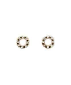 CHRISTOFFERSEN JEWELLERY CIRKEL ØRESTIKKER 14 KARAT GULD MED 0,125 CARAT BRILLANTER – 3000352