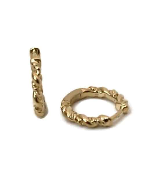 CHRISTOFFERSEN JEWELLERY SNOET KNÆK CREOL 8 KARAT GULD - 3700662-3