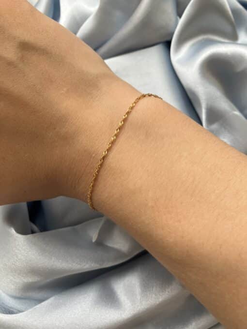 STUDIO SØLV FORGYLDT ARMBÅND FLOW - 7250452 - Billede 2