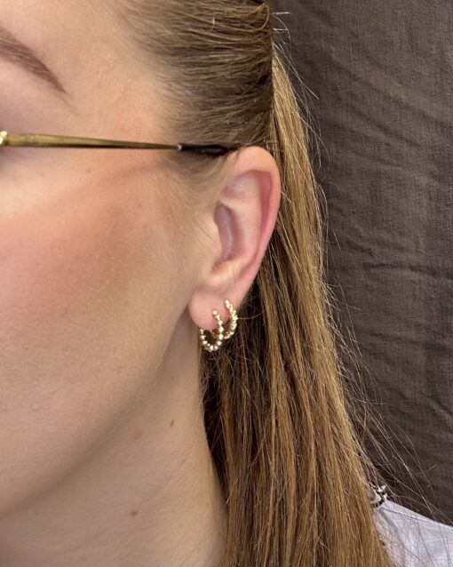 CHRISTOFFERSEN JEWELLERY SNOET KNÆK CREOL 8 KARAT GULD - 3700662-3 - Billede 3