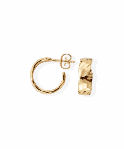 CAMILLE BRINCH LARGE BANKET HOOPS I FORGYLDT SØLV - SBH-FG