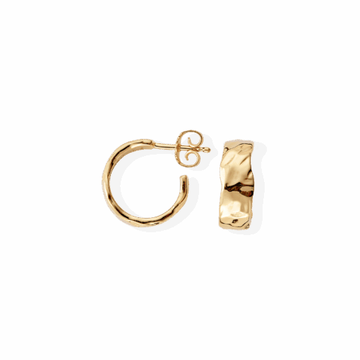 CAMILLE BRINCH LARGE BANKET HOOPS I FORGYLDT SØLV - SBH-FG