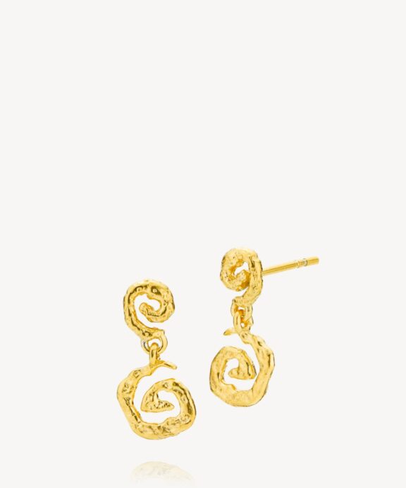 SISTIE ISOLA ØRERINGE I FORGYLDT SØLV - Z1281GS