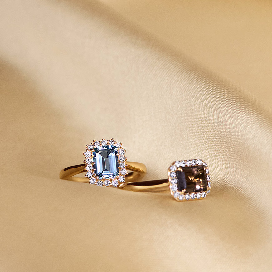 MADS Z AQUARELLE RING 14 KARAT GULD MED AQUAMARIN - 1546018 - Billede 2