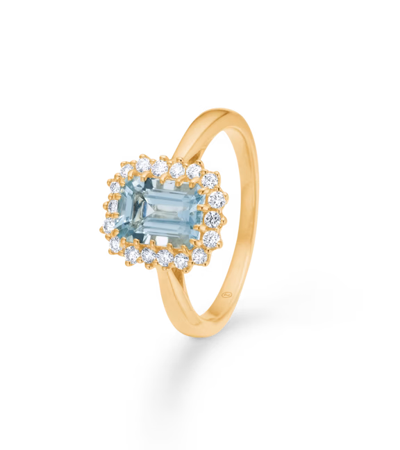 MADS Z AQUARELLE RING 14 KARAT GULD MED AQUAMARIN - 1546018