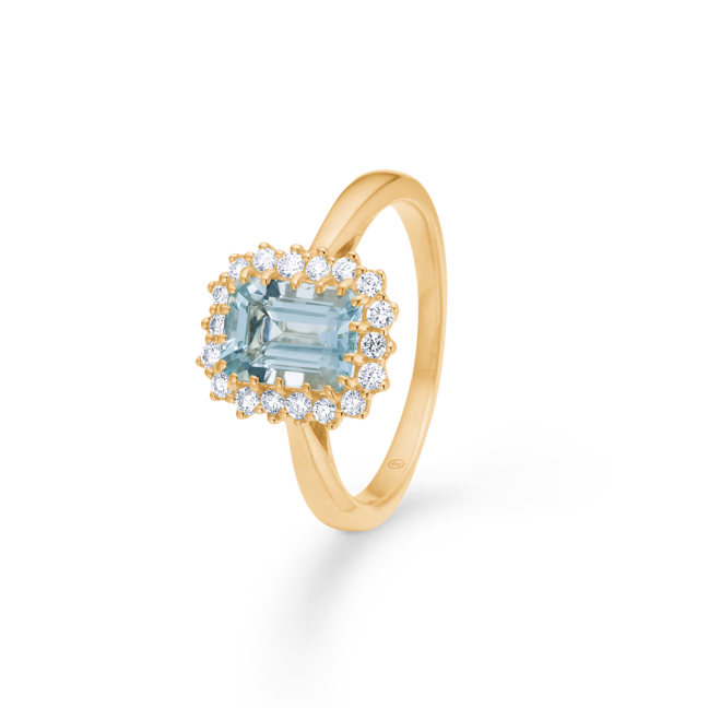 MADS Z AQUARELLE RING 14 KARAT GULD MED AQUAMARIN - 1546018