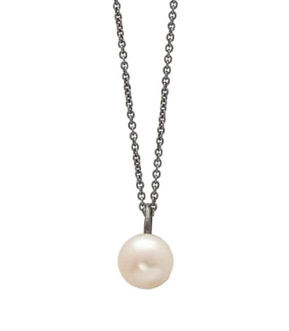 HEIRING VEDHÆNG I OXYDERET SØLV MED PERLE - 29-8-81OX