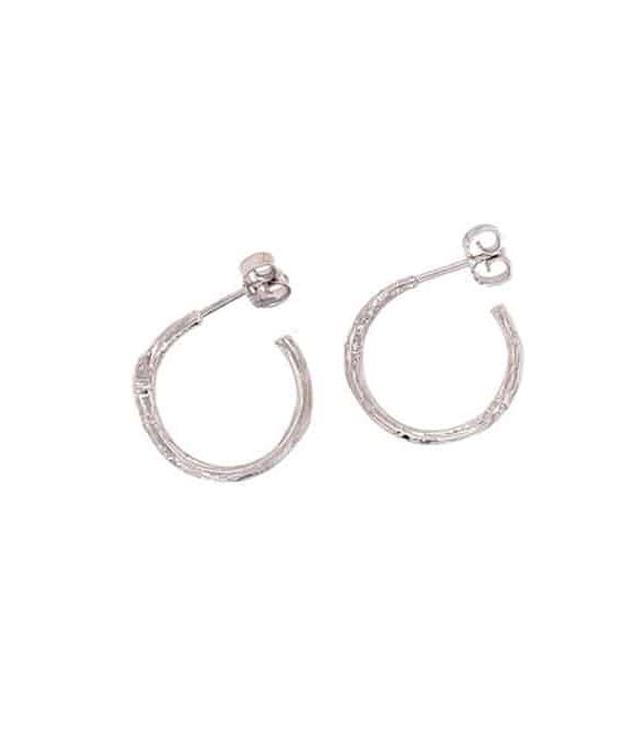 HEIRING TWIG CREOL ØRERINGE I SØLV RHODINERET - 29-9-06RH