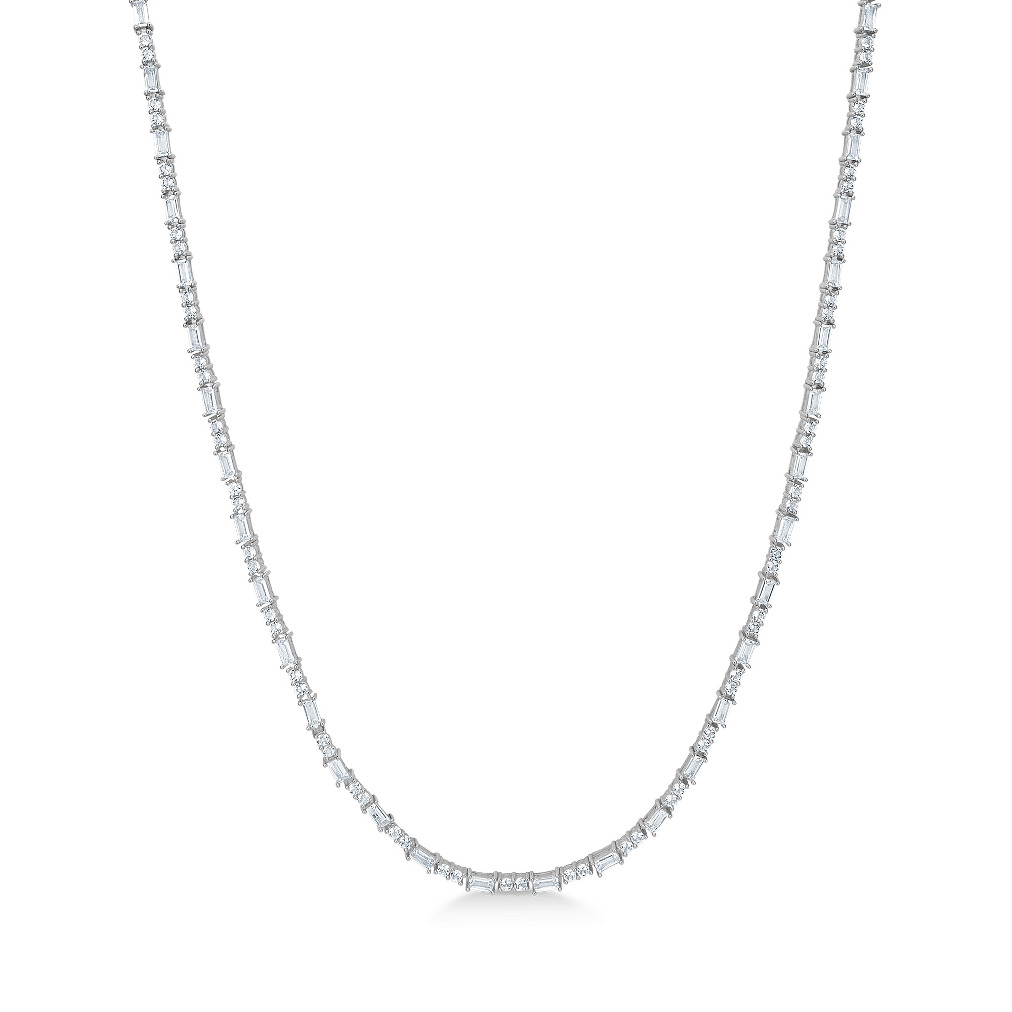 MADS Z CELESTIAL BY MEDINA HALSKÆDE I SØLV MED HVIDE TOPASER - 3126904