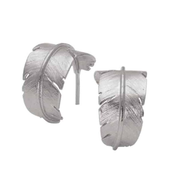HEIRING FJER CREOL ØRERINGE LARGE I SØLV - 51-5-99RH