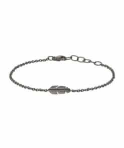 HEIRING FJER ARMBÅND MINI I OXYDERET SØLV - 51-6-02OX