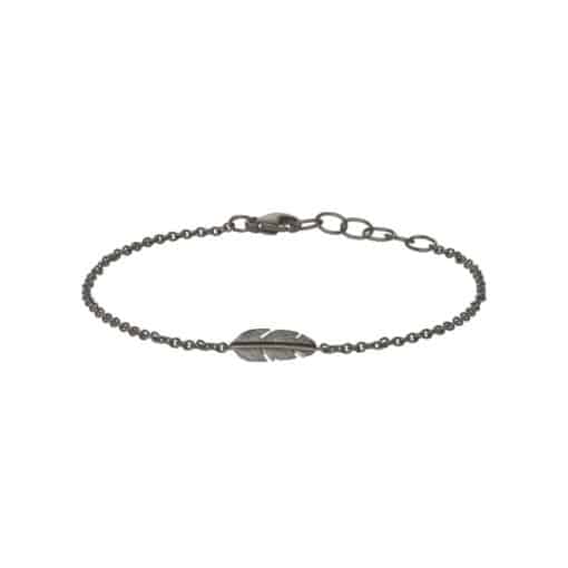 HEIRING FJER ARMBÅND MINI I OXYDERET SØLV - 51-6-02OX