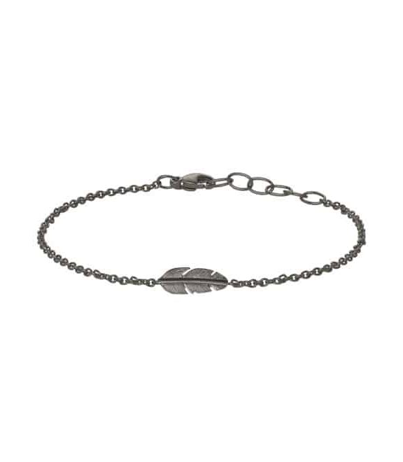 HEIRING FJER ARMBÅND MINI I OXYDERET SØLV - 51-6-02OX