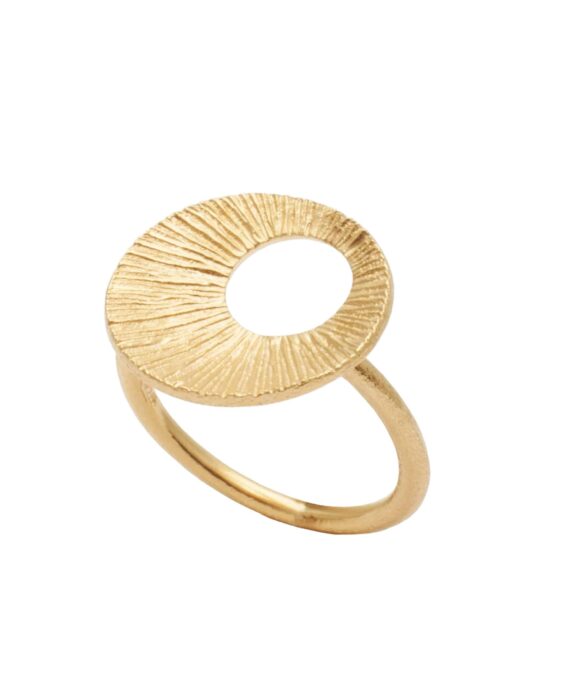 HEIRING DRØMMEFANGER RING LUKKET I FORGYLDT SØLV - 51-9-07FG