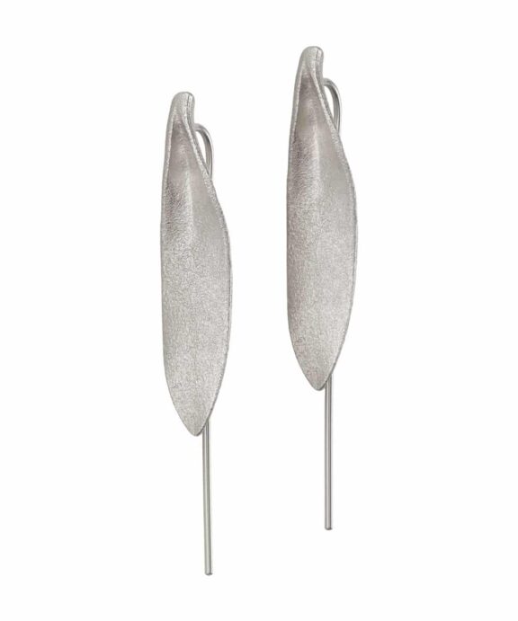 HEIRING GRASS ØREHÆNGER I RHODINERET SØLV - 52-0-72RH