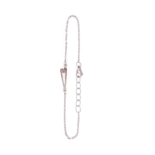 HEIRING INITIALS ARMBÅND MED HJERTE I SØLV - 52-4-33A/RH