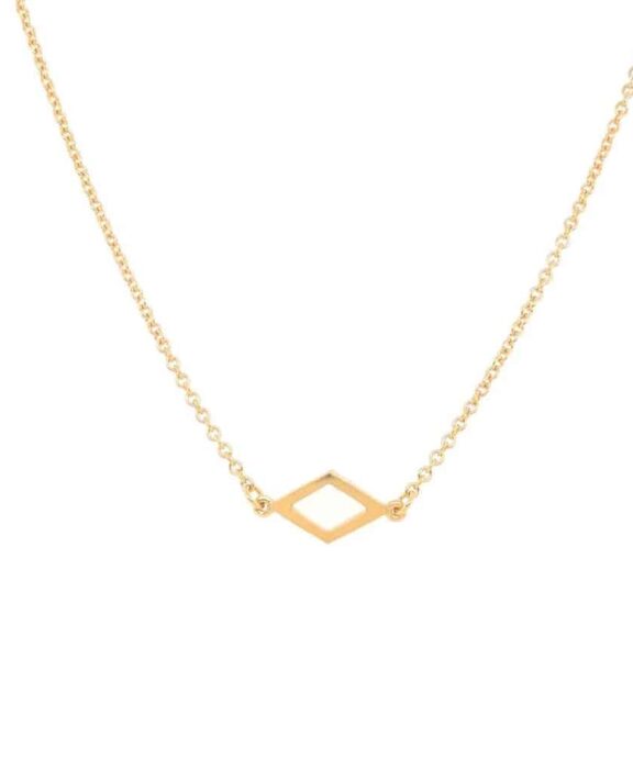 HEIRING RHOMBUS HALSKÆDE SØLV FORGYLDT - 52-8-16FG