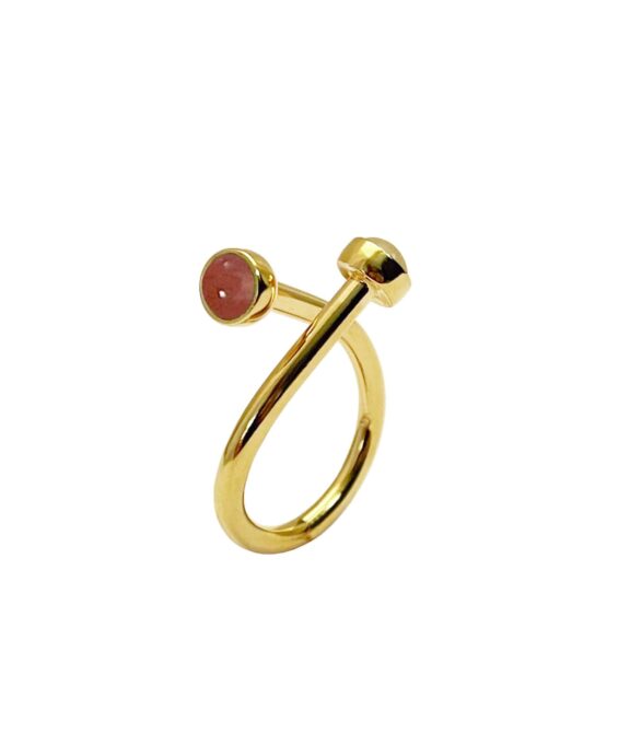 HEIRNG HORIZON RING MIX RED I FORGYLDT SØLV - 53-6-30FG-2