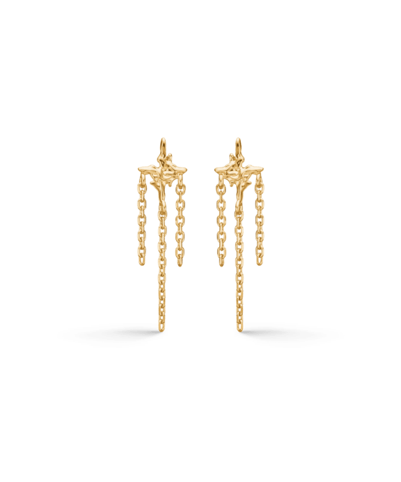 STUDIO Z ARCTIC ØRERINGE I FORGYLDT SØLV - 7210942