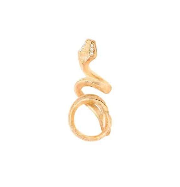 OLE LYNGGAARD SNAKES LÅS I 18 KARAT GULD MED 6 BRILLANTER - A2678-401