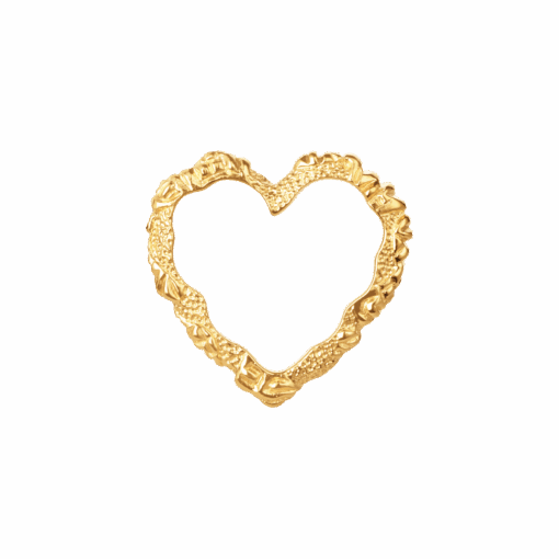 CAMILLE BRINCH HEART CRUSH VEDHÆNG I FORGYLDT SØLV - HCRHP-FG