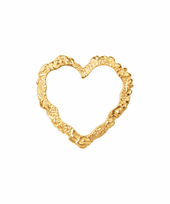 CAMILLE BRINCH HEART CRUSH VEDHÆNG I FORGYLDT SØLV - HCRHP-FG