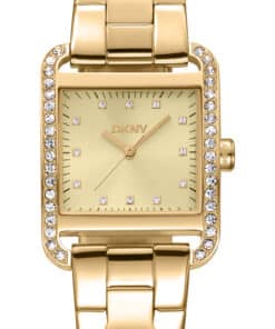 DKNY CITY GLITZ UR DAME GULD FARVET MED LÆNKE - DK1L003M0025
