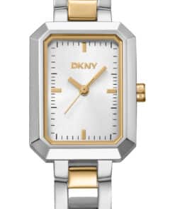 DKNY UPTOWN MIDI UR DAME STÅL OG GULD FARVET MED LÆNKE - DK1L009M0035