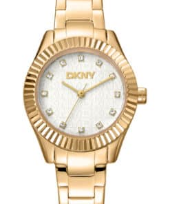 DKNY CHAMBERS GLITZ UR DAME GULD FARVET MED LÆNKE - DK1L017M0055