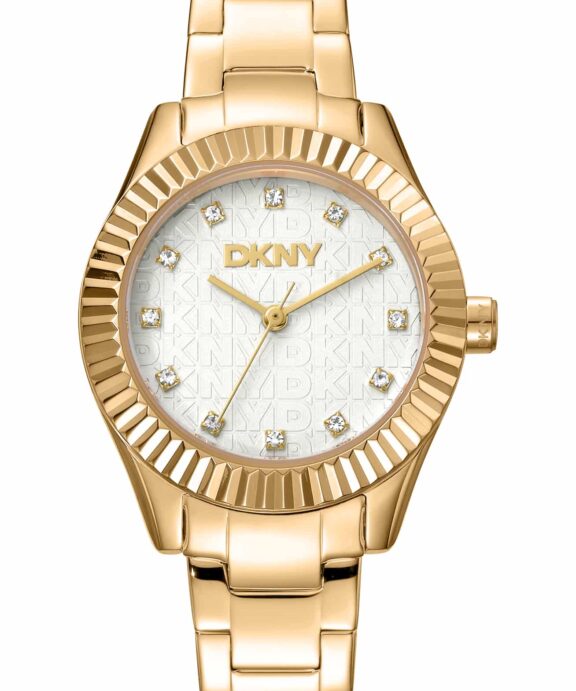 DKNY CHAMBERS GLITZ UR DAME GULD FARVET MED LÆNKE - DK1L017M0055