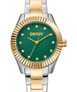 DKNY CHAMBERS GLITZ UR DAME STÅL OG GULD FARVET MED LÆNKE - DK1L017M0085