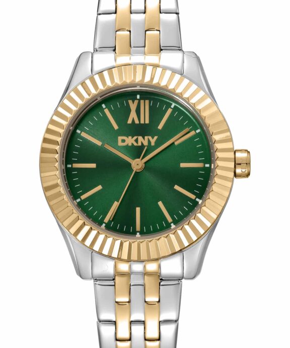 DKNY EVERYDAY UR DAME TO FARVET MED GRØN SKIVE - DK1L017M1095