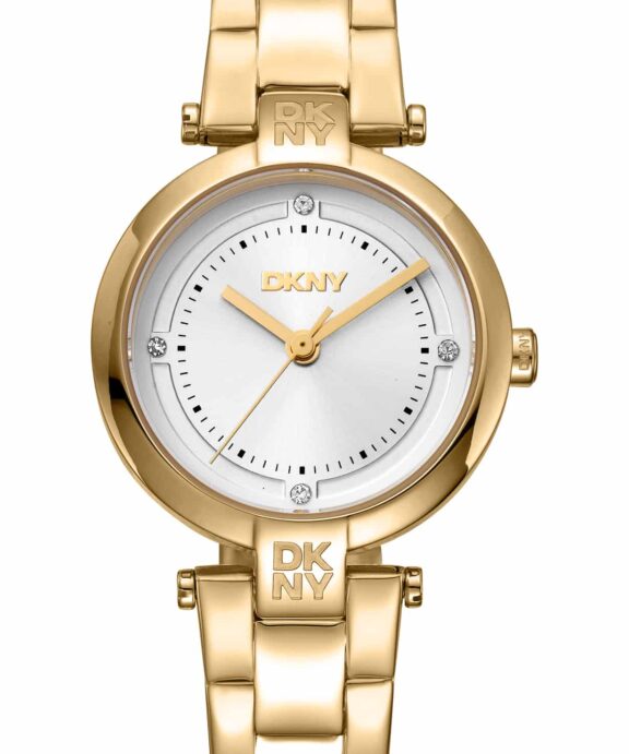 DKNY ESSENTIAL MINI UR DAME GULD FARVET MED LÆNKE - DK1L043M0055
