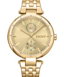 DKNY DOWNTOWN MULTI UR DAME I GULD FARVET STÅL - DK1L066M0065