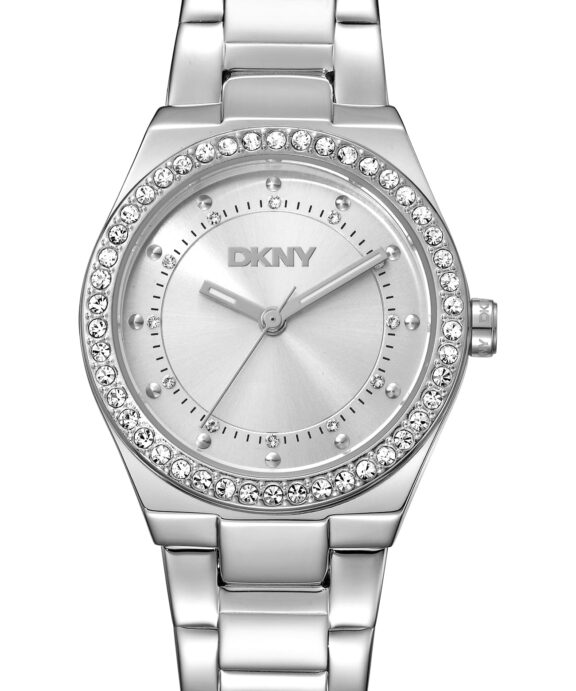DKNY DAME EVENING UR DAME MED STEN I STÅL - DK1L100M0045