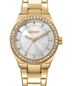 DKNY EVENING UR DAME I GULD FARVET STÅL - DK1L100M0065