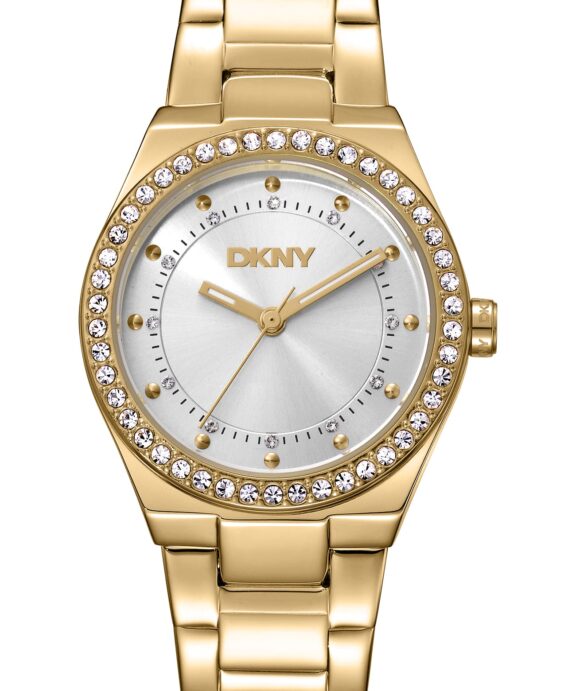 DKNY EVENING UR DAME I GULD FARVET STÅL - DK1L100M0065