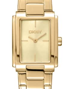 DKNY EVERYDAY DAME UR FIRKANTET I GULD FARVET STÅL - DK1L121M0065