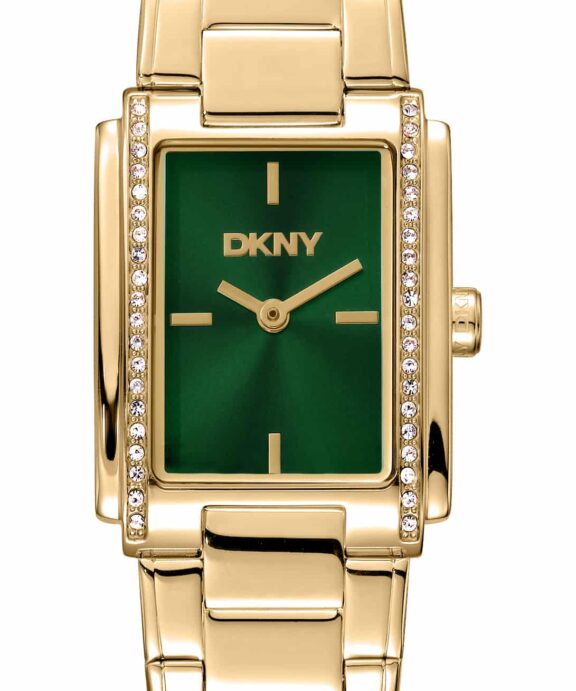 DKNY DAME EVENING UR DAME FIRKANTET I GULD FARVET STÅL - DK1L122M0055