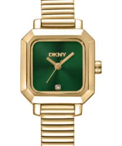 DKNY EVERYDAY KANTET UR DAME GULD FARVET MED LÆNKE - DK1L123M0045
