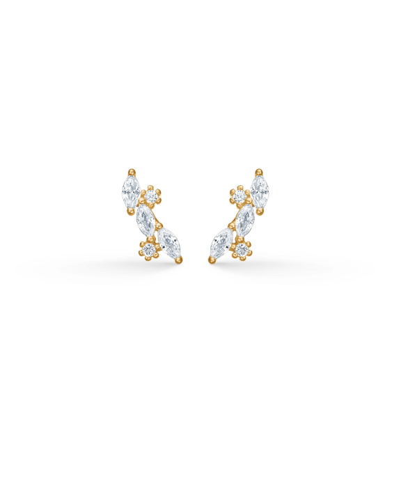STUDIO Z GLEAM ØRESTIK I FORGYLDT SØLV MED ZIRKONIA - 7217382
