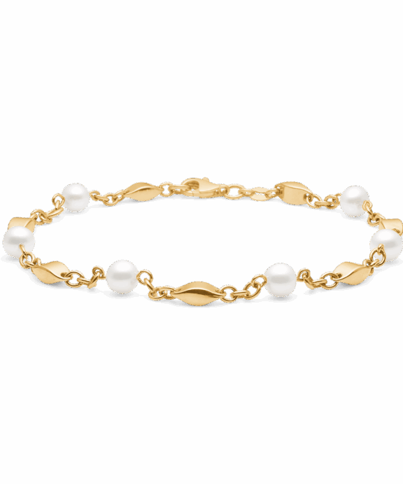 MADS Z ARMBÅND I 8 KARAT GULD MED PERLER - 3353502