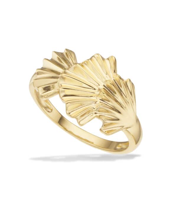 SCROUPLES PLISSÉ RING I FORGYLDT SØLV - 730462