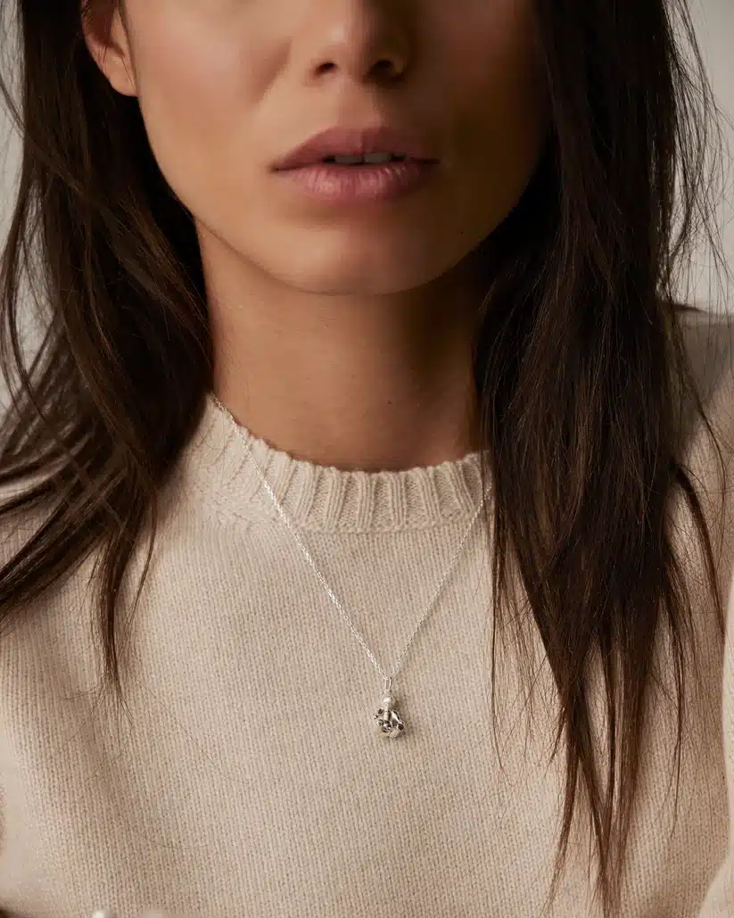 KAY BOJESEN JEWELRY BJØRN HALSKÆDE SØLV MED KÆDE – KBJ-35 - Billede 2