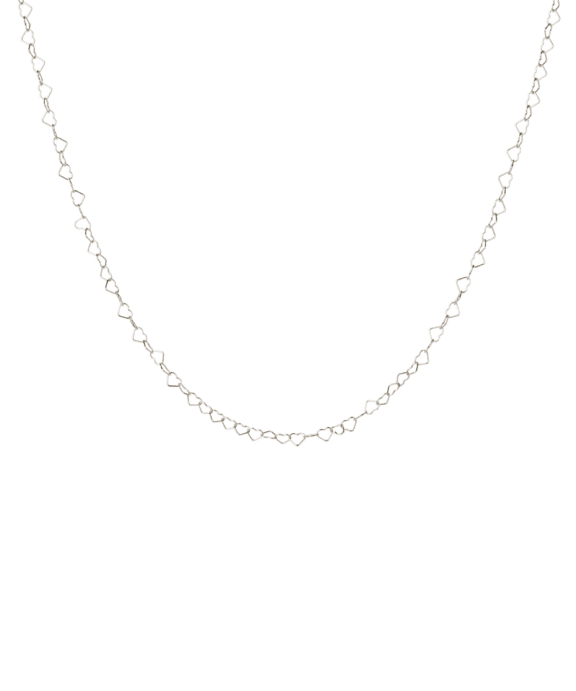 CAMILLE BRINCH ESSENTIA HJERTE HALSKÆDE I SØLV 45 CM - EHN-45